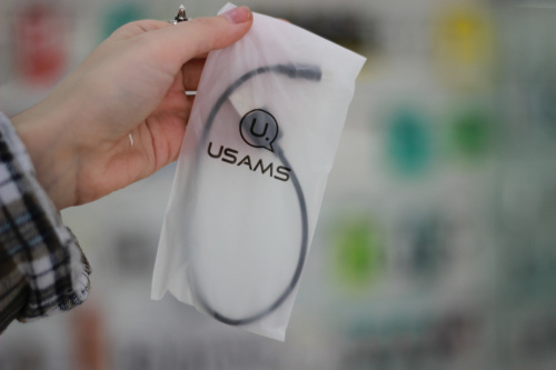 Кабель USB - Micro USB Usams, U Turn Series  (черный) силикон, 0.25 м фото 3