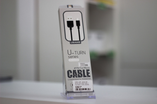 Кабель USB - Micro USB Usams, U Turn Series  (черный) силикон, 0.25 м фото 4