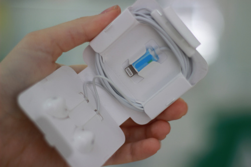 Наушники Apple EarPods с разъёмом Lightning, кабель 1.2 м, цвет белый, контроллер с микрофоном фото 2